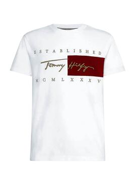 T-Shirt Tommy Hilfiger Signature Blanc Homme