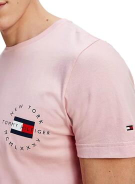 T-Shirt Tommy Hilfiger Circle Rose Homme