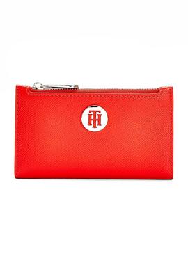 Portefeuille Tommy Hilfiger Honey Slim Rouge pour Femme