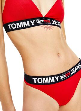 Tanga Tommy Hilfiger String Rouge pour Femme