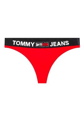 Tanga Tommy Hilfiger String Rouge pour Femme