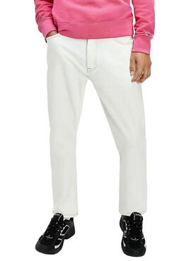 Pantalon Tommy Jeans Dad Jean Blanc Homme