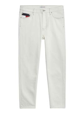 Pantalon Tommy Jeans Dad Jean Blanc Homme