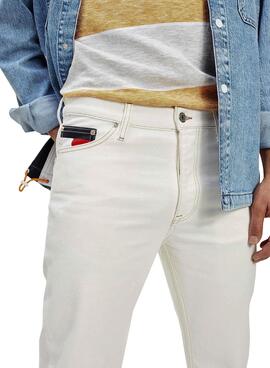 Pantalon Tommy Jeans Dad Jean Blanc Homme