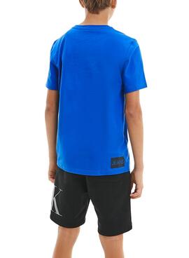 T-Shirt Calvin Klein Institutional Bleu pour Garçon