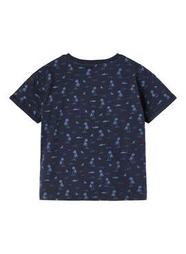 T-Shirt Name It Valther Bleu Marine pour Garçon