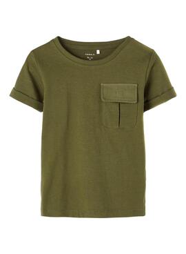 T-Shirt Name It Fictor Vert Oscuro pour Garçon