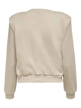 Sweat Only Rexa Life Beige pour Femme