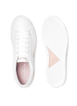 Baskets Lacoste Lerond Blanc pour Fille