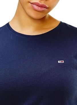 T-Shirt Tommy Jeans Soft Bleu marine Femme