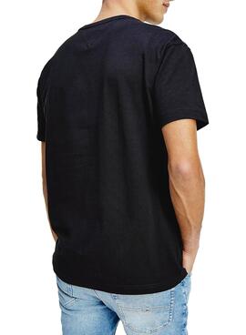 T-Shirt Tommy Jeans Timeless Flag Noire Homme