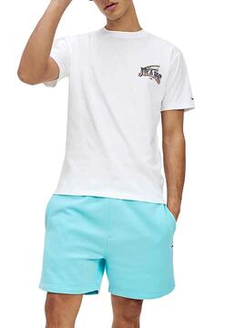 T-Shirt Tommy Jeans Diamond Blanc pour Homme