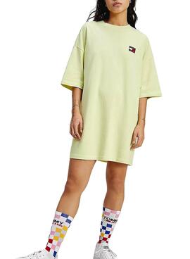 Robes Tommy Jeans Oversized Vert pour Femme