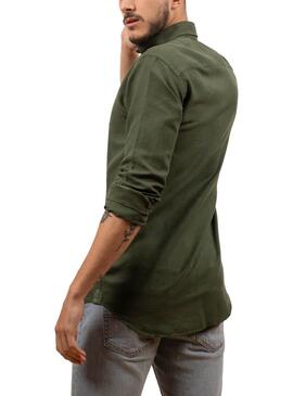 Chemise Klout Lino Carballo Vert pour Homme