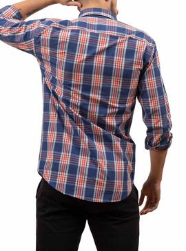 Chemise Klout Madras Bleu marine pour Homme