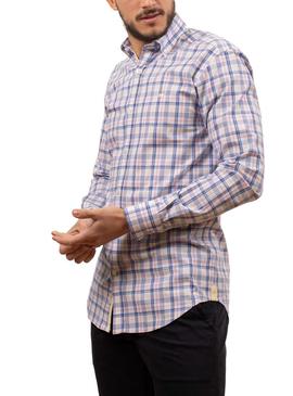 Chemise Klout Madras Blanc pour Homme