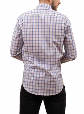 Chemise Klout Madras Blanc pour Homme