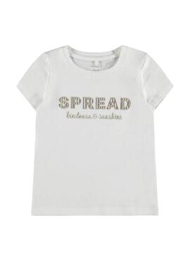 T-Shirt Name It Fami Blanc pour Fille