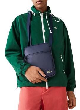 Sac à main Lacoste Flat Crossover Bleu marine pour Homme