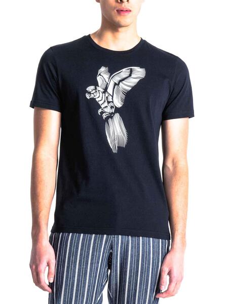 T-Shirt Antony Morato Rubber 3D Bleu marine Homme - Main Image