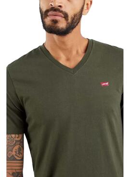 T-Shirt Levis Original HM Vert pour Homme