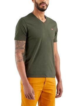 T-Shirt Levis Original HM Vert pour Homme
