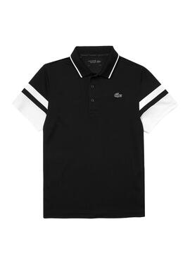 Polo Lacoste Sport Piqué Tennis Noire pour Homme