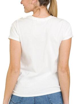 T-Shirt Naf Naf Colors Blanc pour Femme