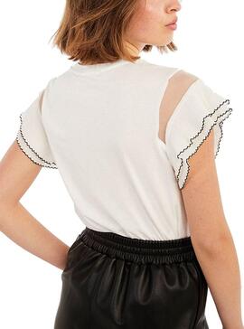 T-Shirt Naf Naf Pent Blanc pour Femme