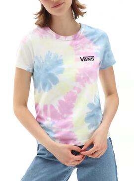 T-Shirt Vans Spiraling Wash Multicolor Femme