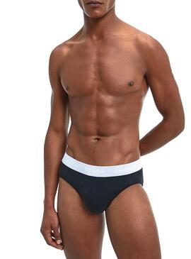 Slip Calvin Klein Hip Brief Bleu marine Homme