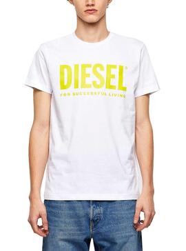 T-Shirt Diesel T-DIEGO-LOGO Blanc pour Homme