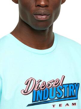 T-Shirt Diesel T-Diegos Bleu Clair pour Homme