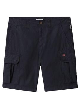 Bermuda Napapijri Noto Bleu Marine pour Homme.