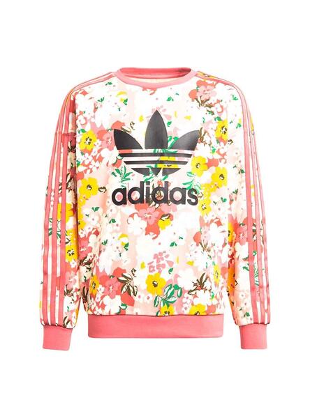 Sweat Adidas Crew Rosa pour Fille