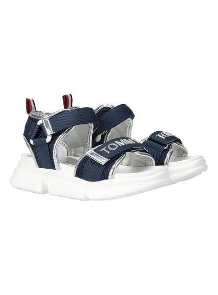 Sandales Tommy Hilfiger Velcro Blanc pour Fille