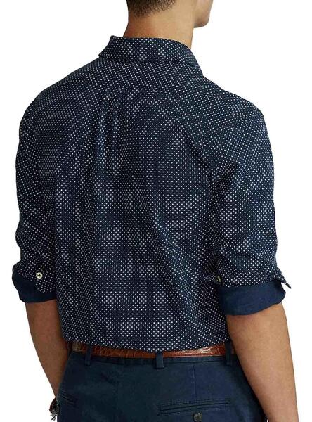Chemise ralph lauren top homme bleu marine