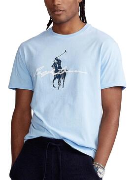 T-Shirt Polo Ralph Lauren Elite Bleu pour Homme