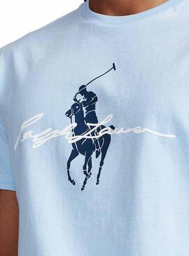 T-Shirt Polo Ralph Lauren Elite Bleu pour Homme