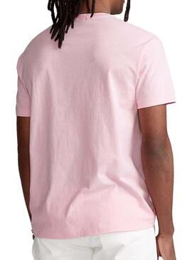 T-Shirt Polo Ralph Lauren Rose pour Homme