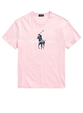 T-Shirt Polo Ralph Lauren Rose pour Homme