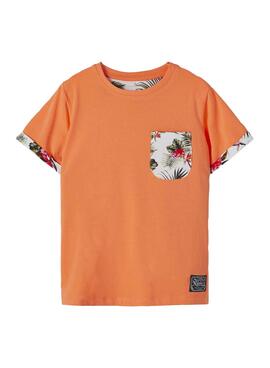 T-Shirt Name It Fangem Orange pour Garçon