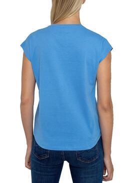 T-Shirt Pepe Jeans Carol Bleu pour Femme
