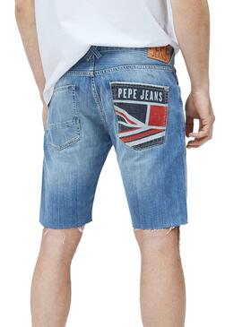 Bermuda Pepe Jeans Stanley Bleu Claro pour Homme