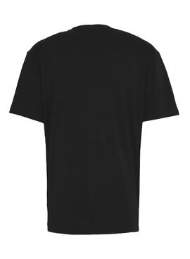 T-Shirt Tommy Jeans Linear Logo Noire pour Homme
