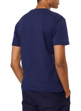 T-Shirt Tommy Jeans Linear Logo Bleu marine Homme