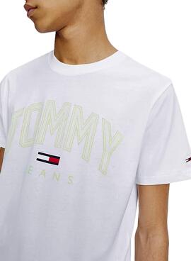 T-Shirt Tommy Jeans Shadow Blanc pour Homme