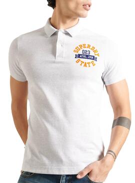 Polo Superdry Classic Superstate Blanc Homme