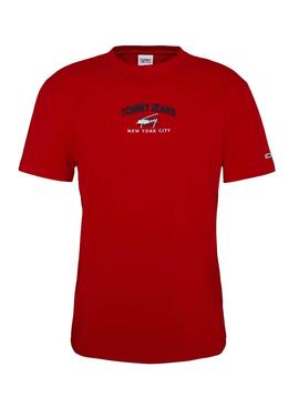 T-Shirt Tommy Jeans Timeless Rouge pour Homme