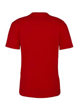T-Shirt Tommy Jeans Timeless Rouge pour Homme